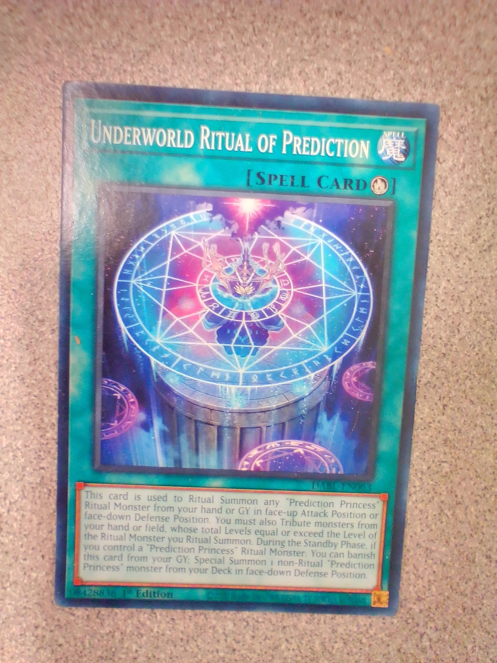 Underworld Ritual of Prediction Spell Card - Teal